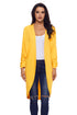 Sexy Yellow Casual Relaxed Fit Long Cardigan